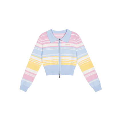 Candy Pop Rainbow Zip Knit