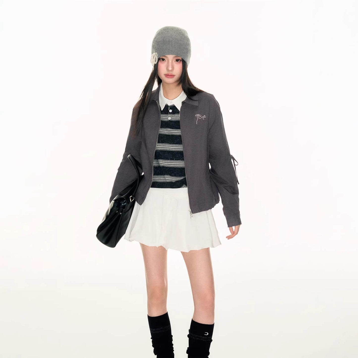 Fluffy Charm Ribbon Blouson（全2色）