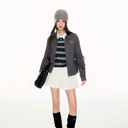 Fluffy Charm Ribbon Blouson（全2色）