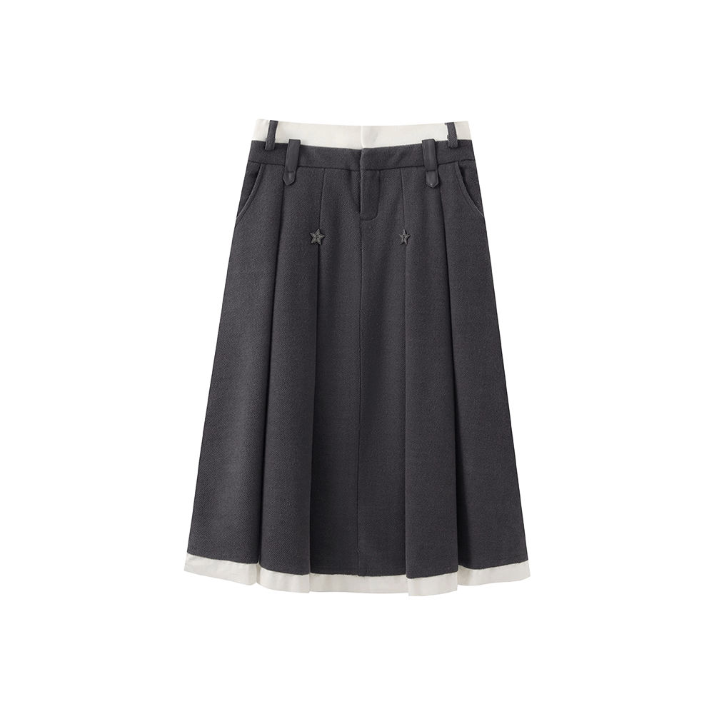 Twinkle Line Collar Sweet Skirt（全2色）