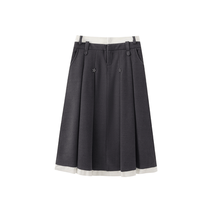 Twinkle Line Collar Sweet Skirt（全2色）
