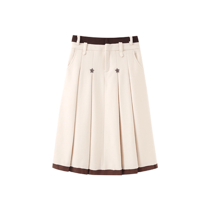 Twinkle Line Collar Sweet Skirt（全2色）