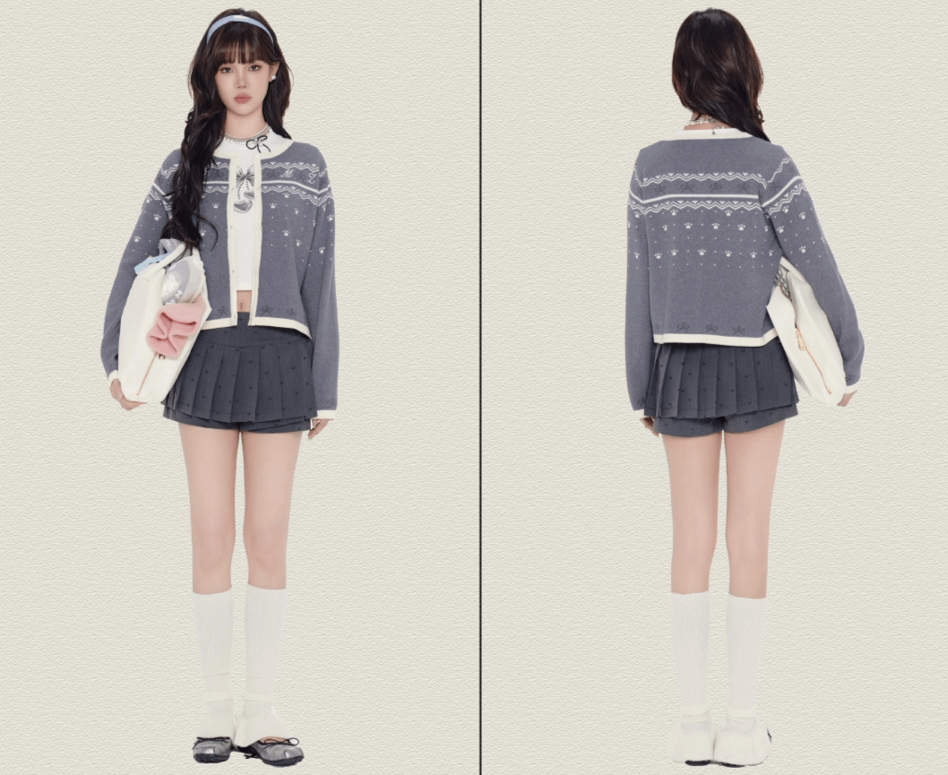 Sweet Paws Nordic Knit Cardigan