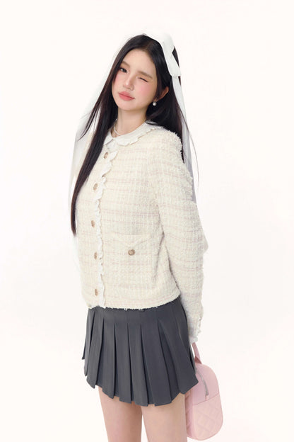 Fluffy Lace Tweed Jacket