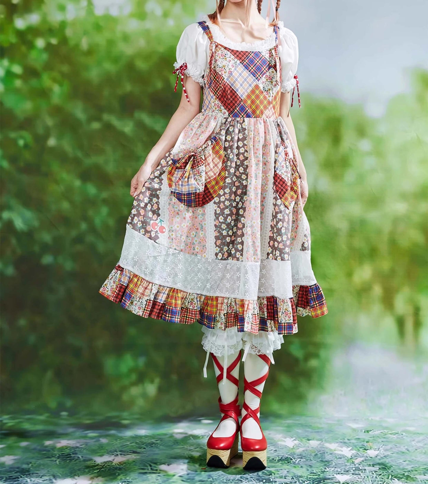 Patchwork Ribbon Garden Dress