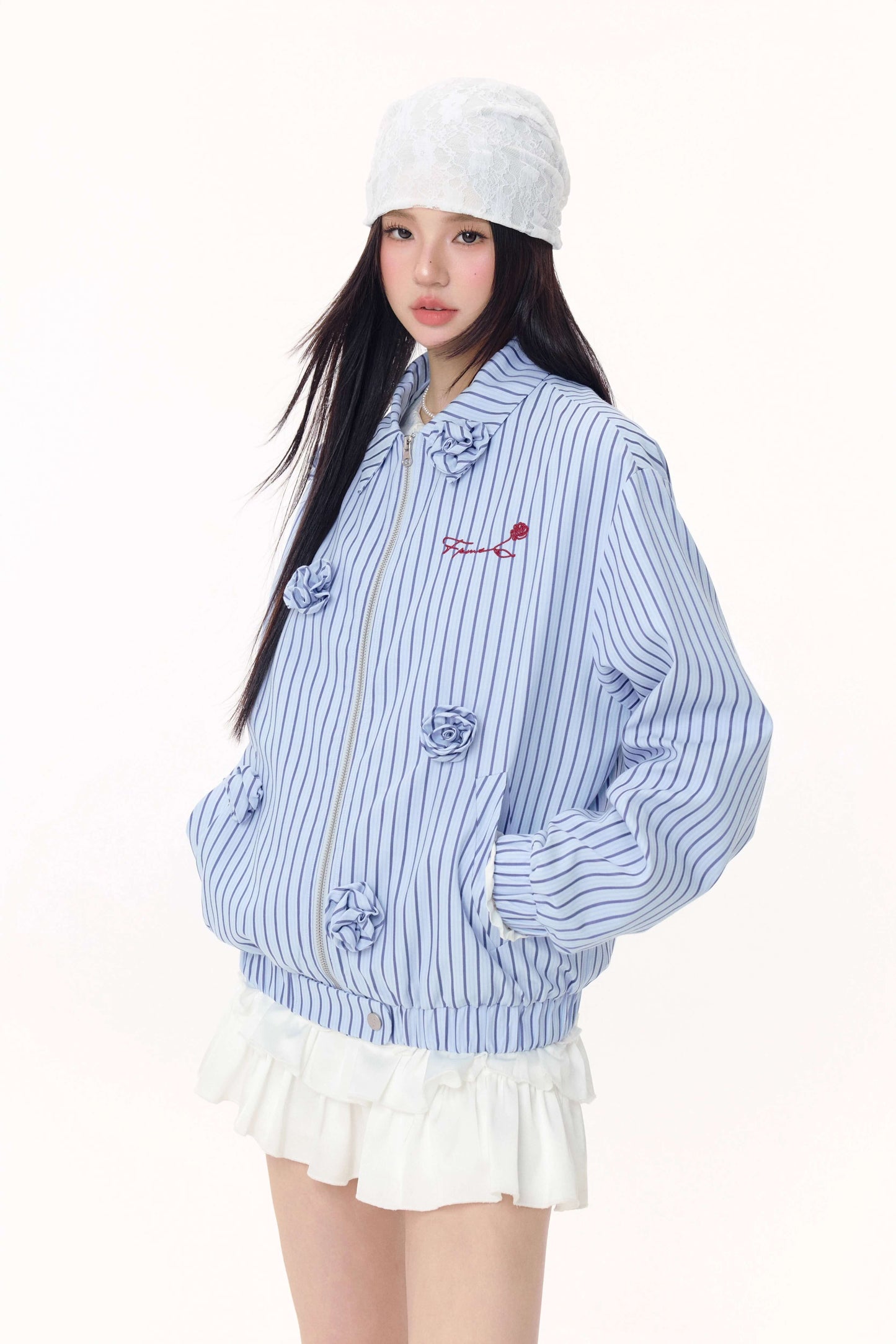 Rosette Petal  Stripe Blouson（全2色）