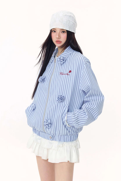 Rosette Petal  Stripe Blouson（全2色）