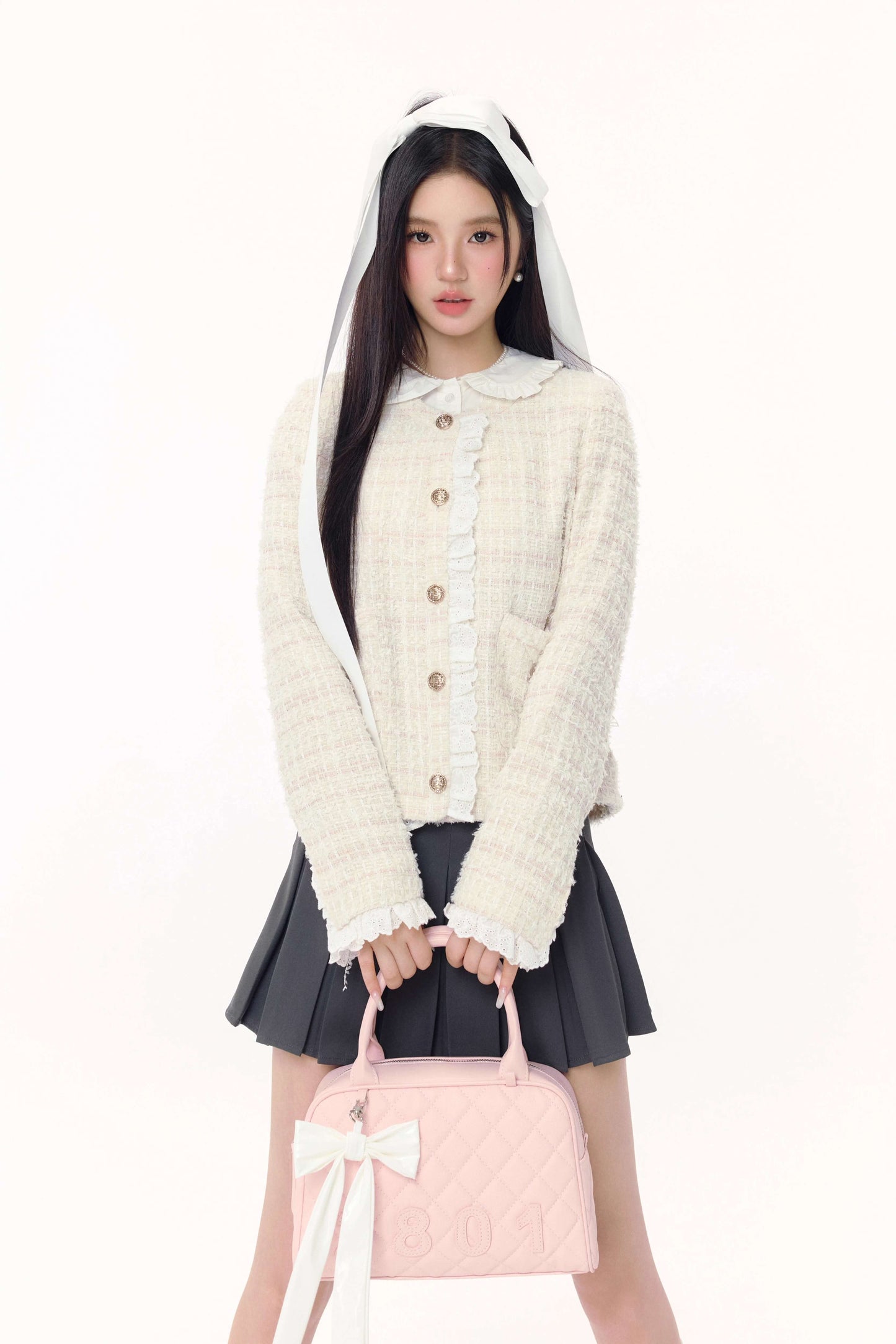Fluffy Lace Tweed Jacket