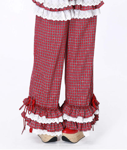 Candy Sweet Check Frill Pants