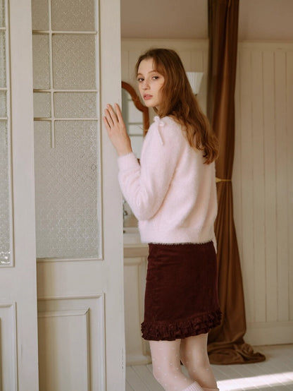 Fluffy Ribbon Bijou Cardigan