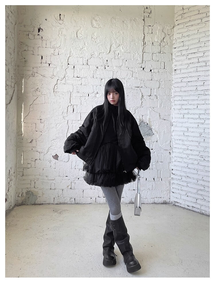 Black Swan Fluffy Tulle Short Dress