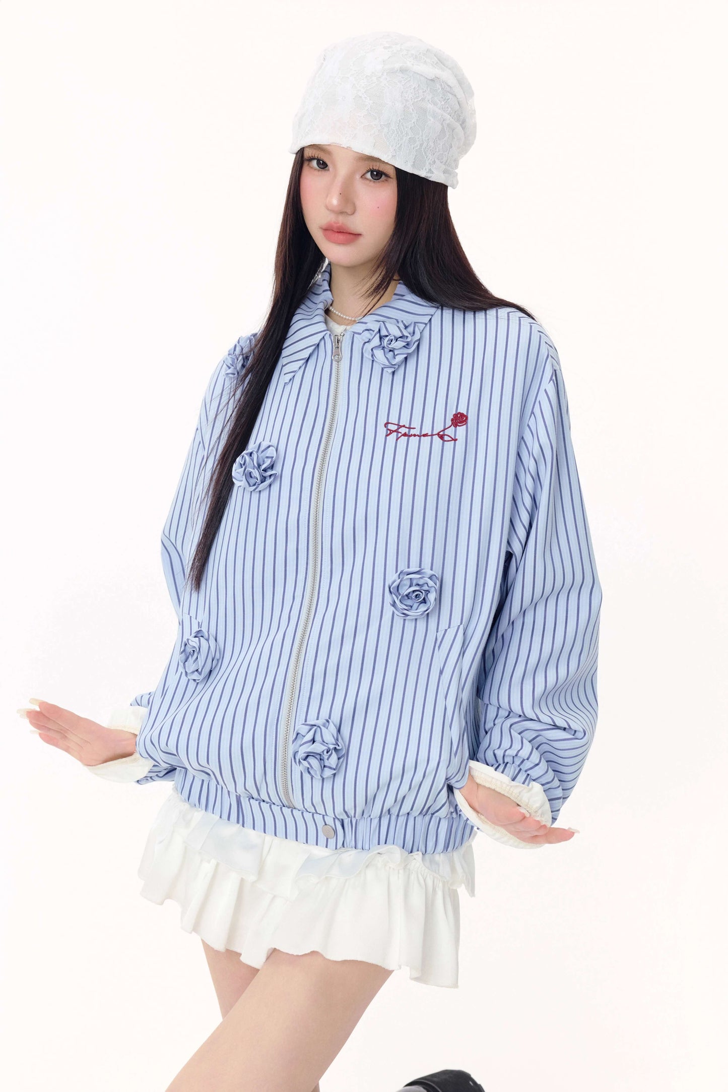 Rosette Petal  Stripe Blouson（全2色）