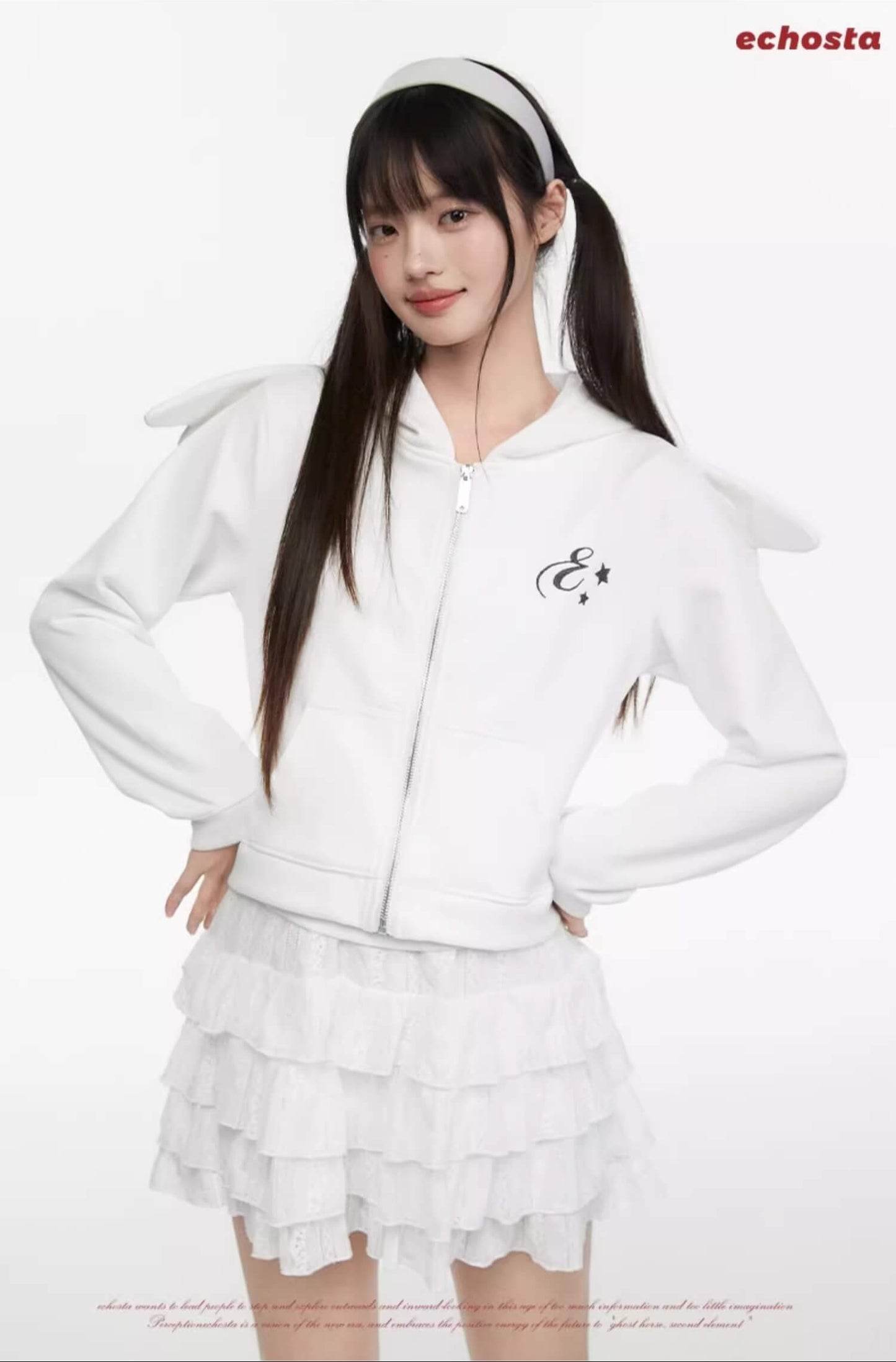 Angel Wing Zip Sweater Hoodie