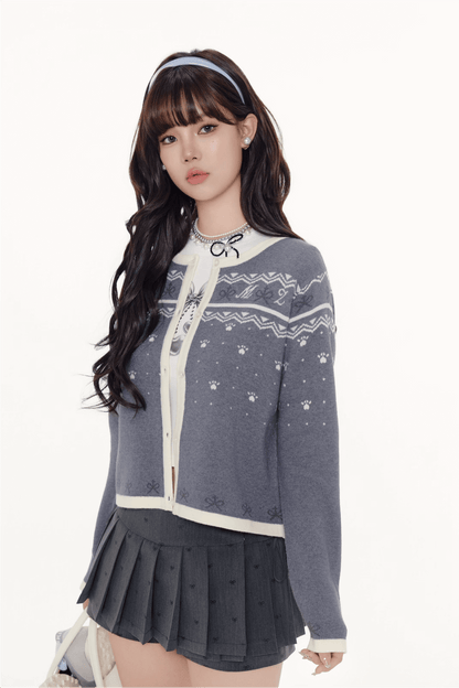 Sweet Paws Nordic Knit Cardigan
