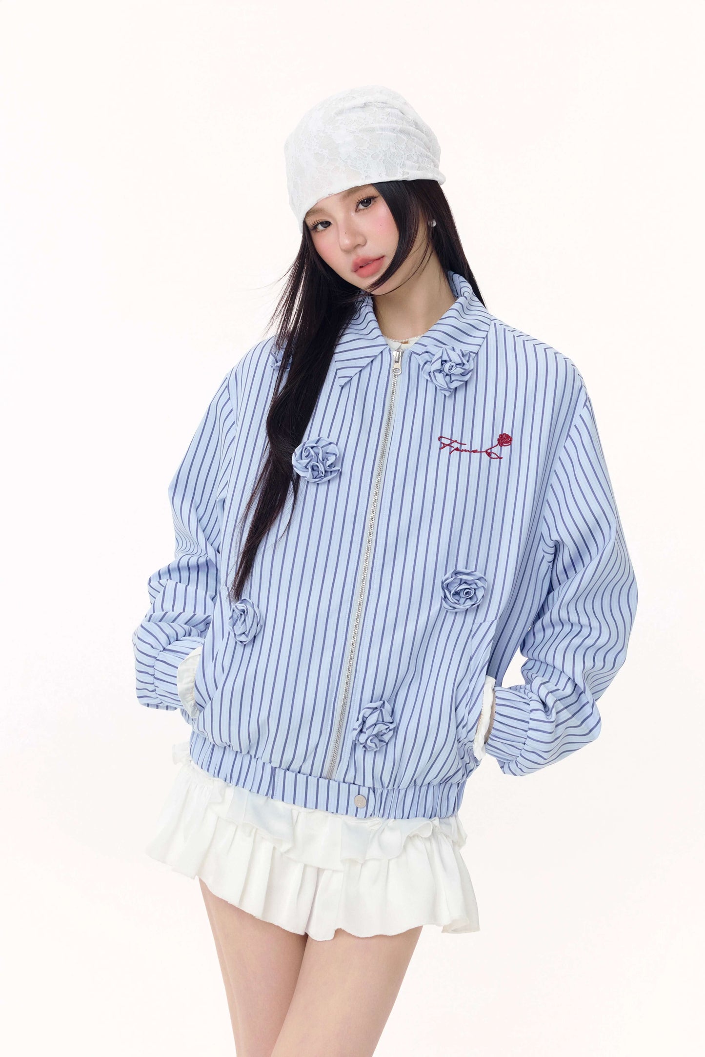 Rosette Petal  Stripe Blouson（全2色）