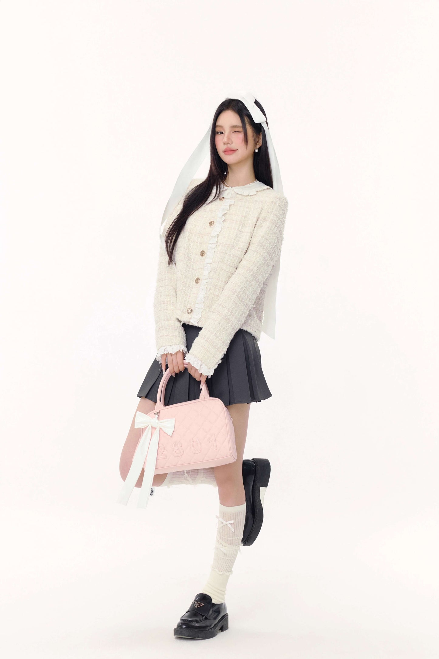 Fluffy Lace Tweed Jacket