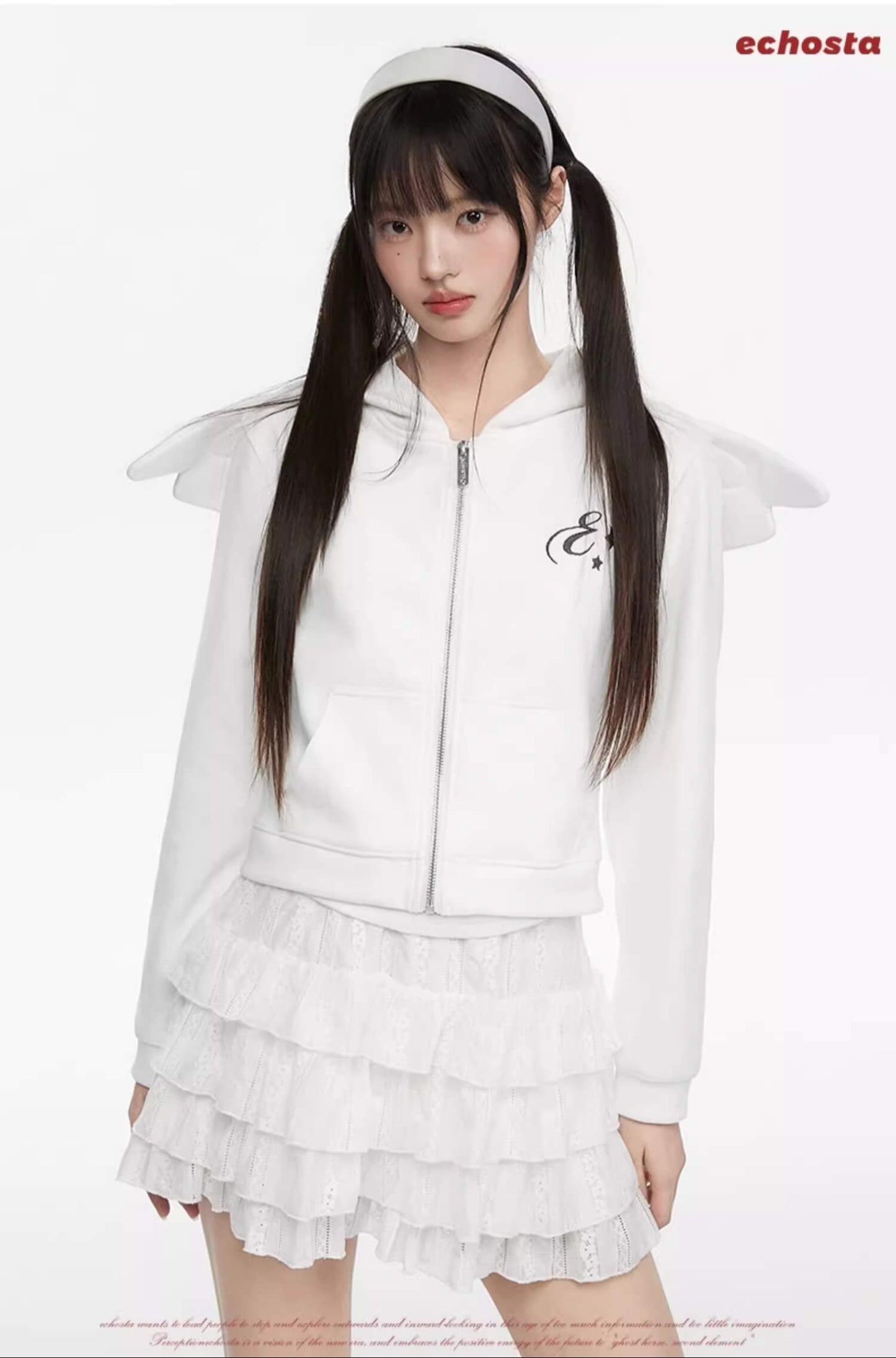 Angel Wing Zip Sweater Hoodie