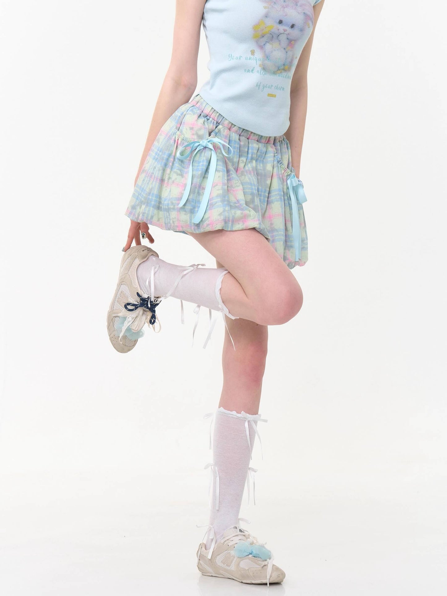 Candy Pop Checked Skirt