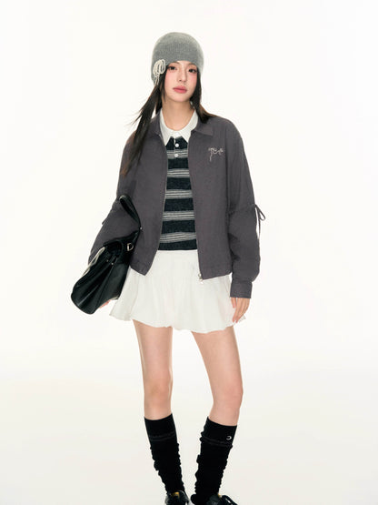 Fluffy Charm Ribbon Blouson（全2色）