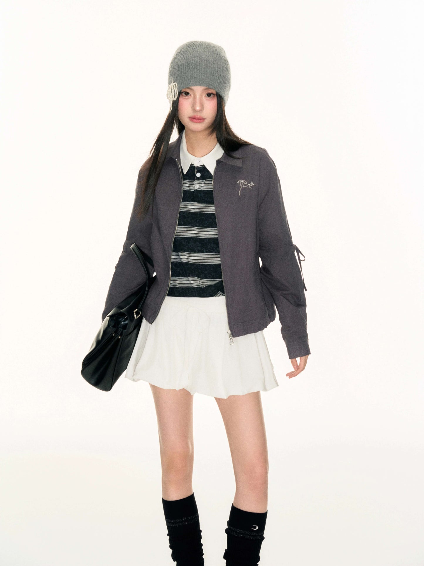 Fluffy Charm Ribbon Blouson（全2色）