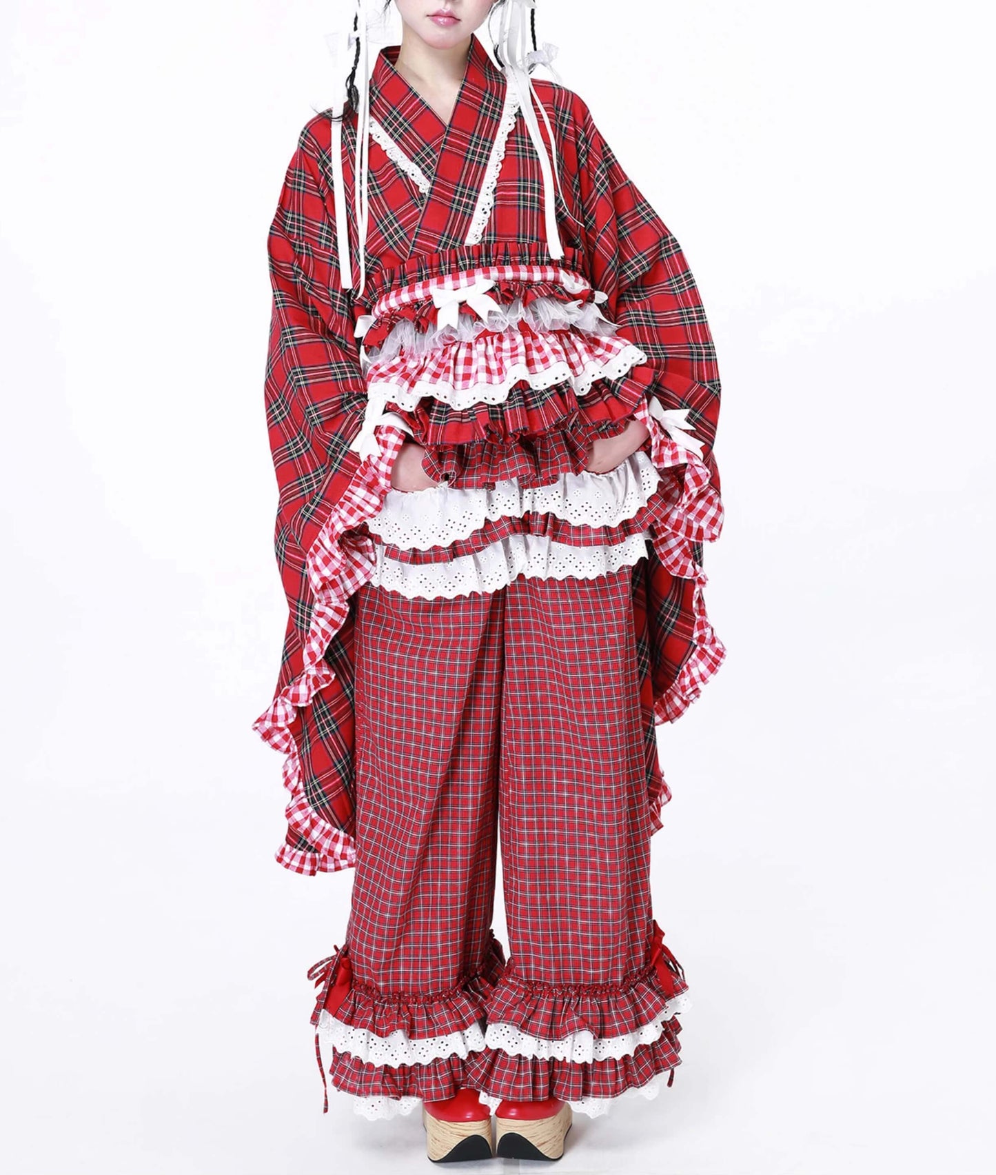 Candy Sweet Check Frill Pants