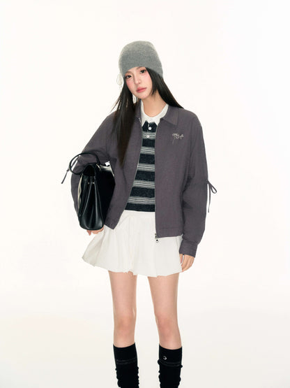 Fluffy Charm Ribbon Blouson（全2色）