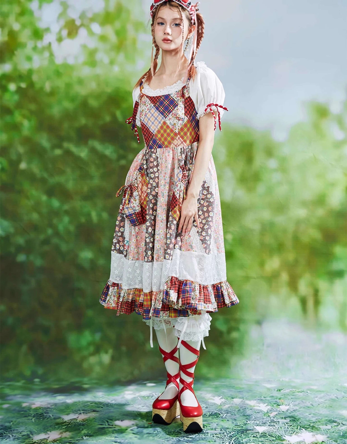 Patchwork Ribbon Garden Dress
