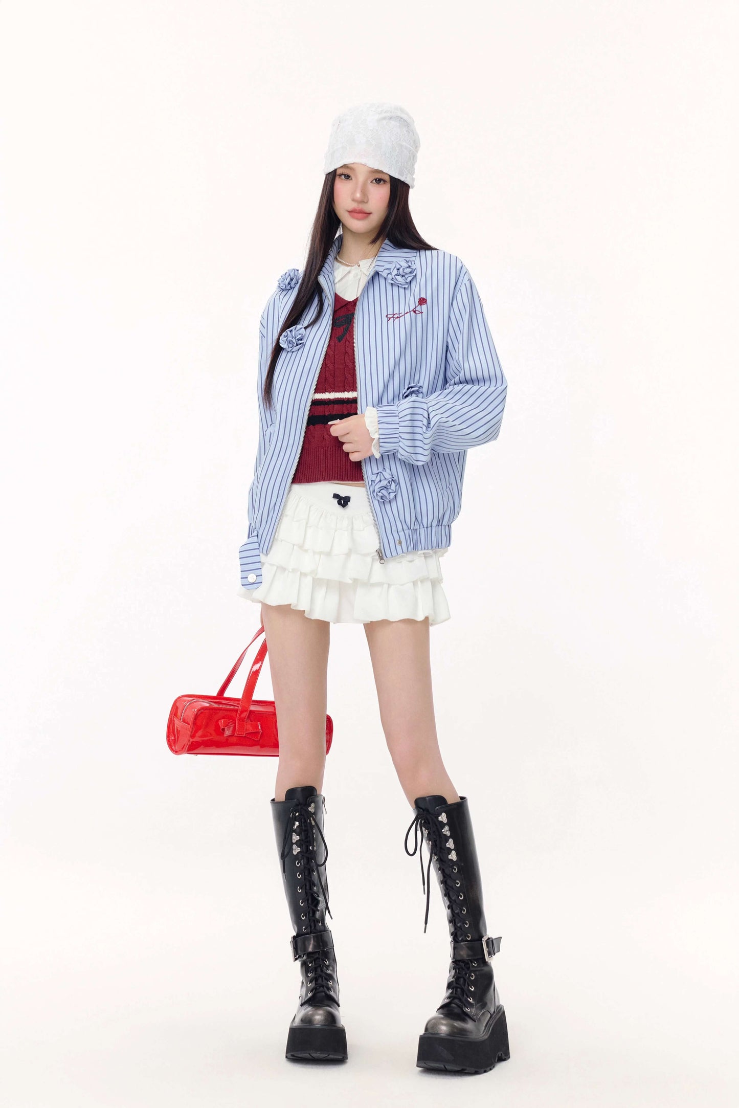 Rosette Petal  Stripe Blouson（全2色）