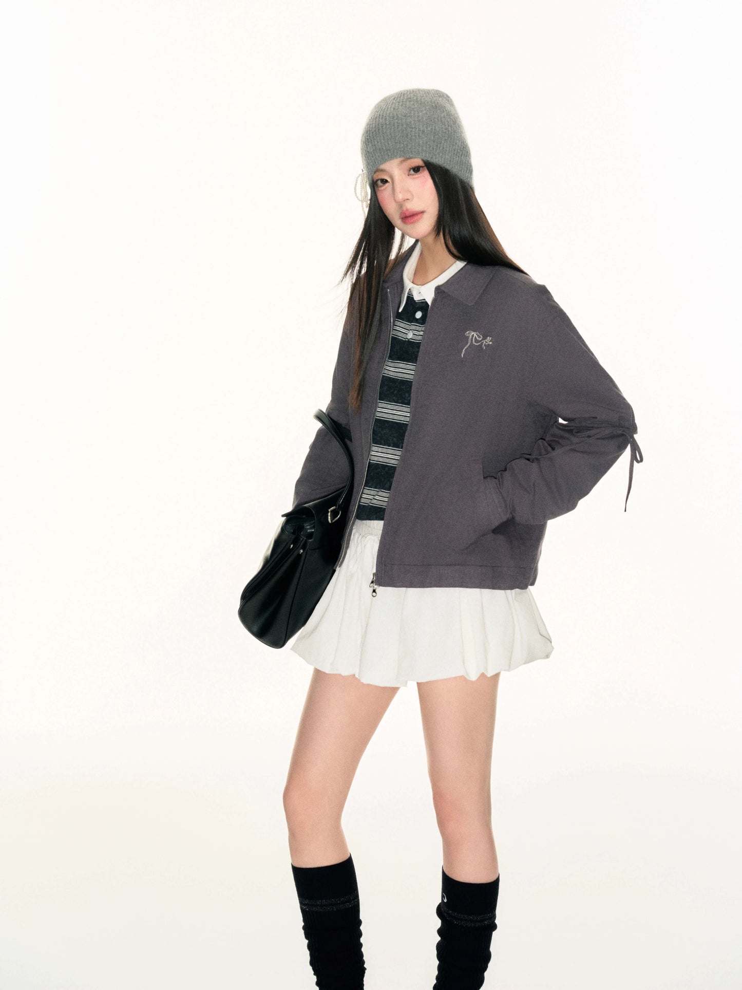Fluffy Charm Ribbon Blouson（全2色）
