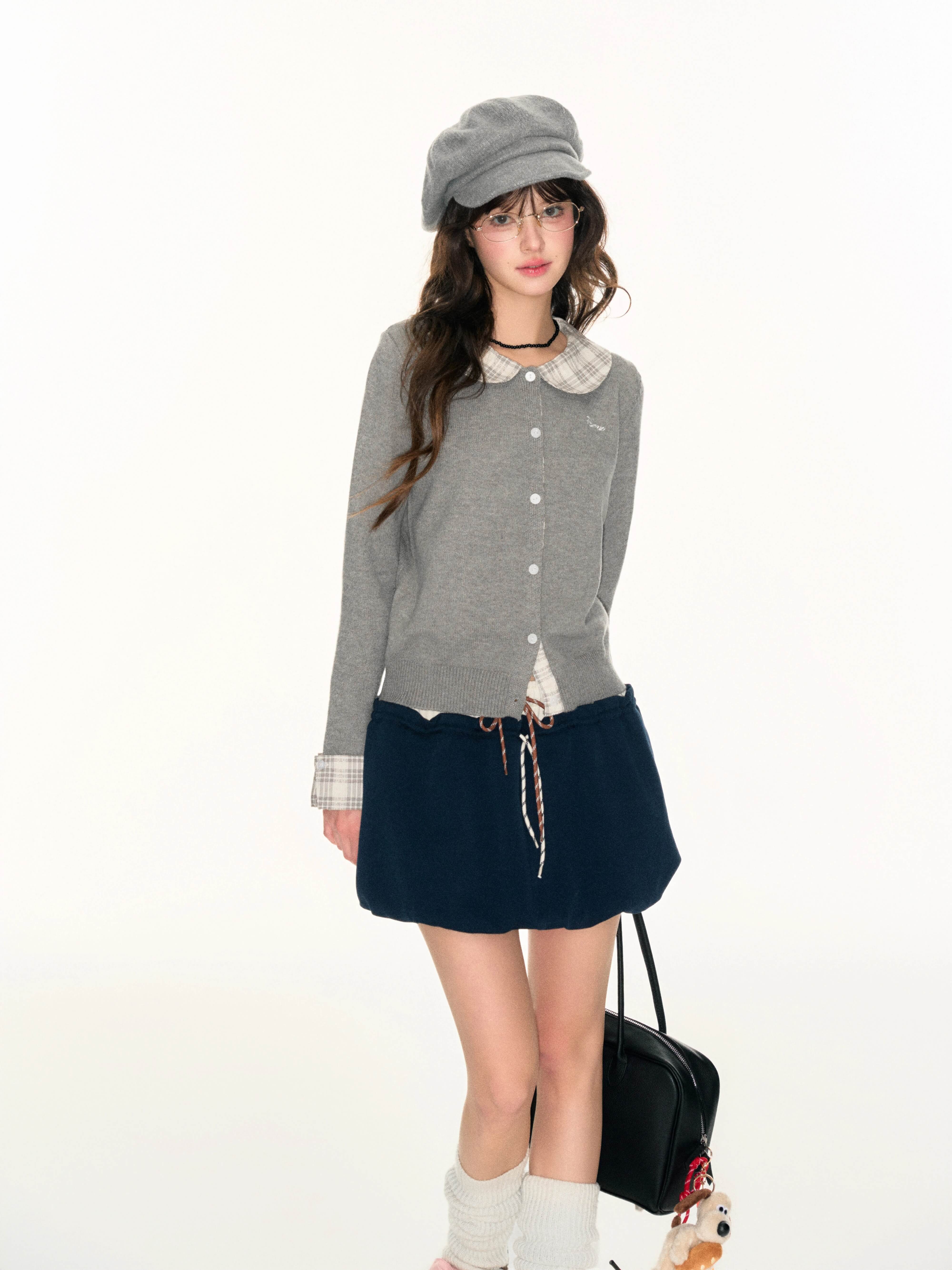 公式】Check Collar Sweet Cardigan - Fantage（ファンテージ