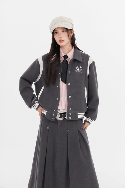 Twinkle Line Collar Sweet Skirt（全2色）