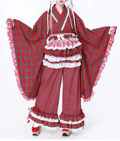 Candy Sweet Check Frill Pants