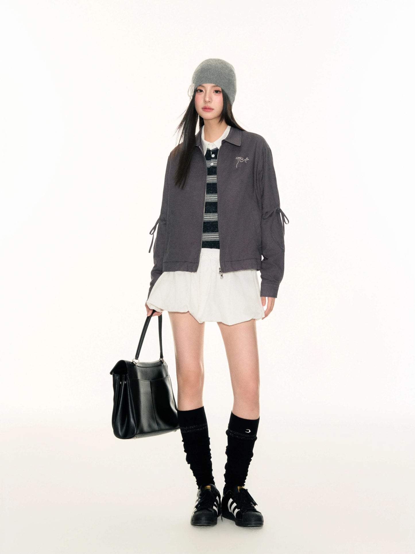 Fluffy Charm Ribbon Blouson（全2色）