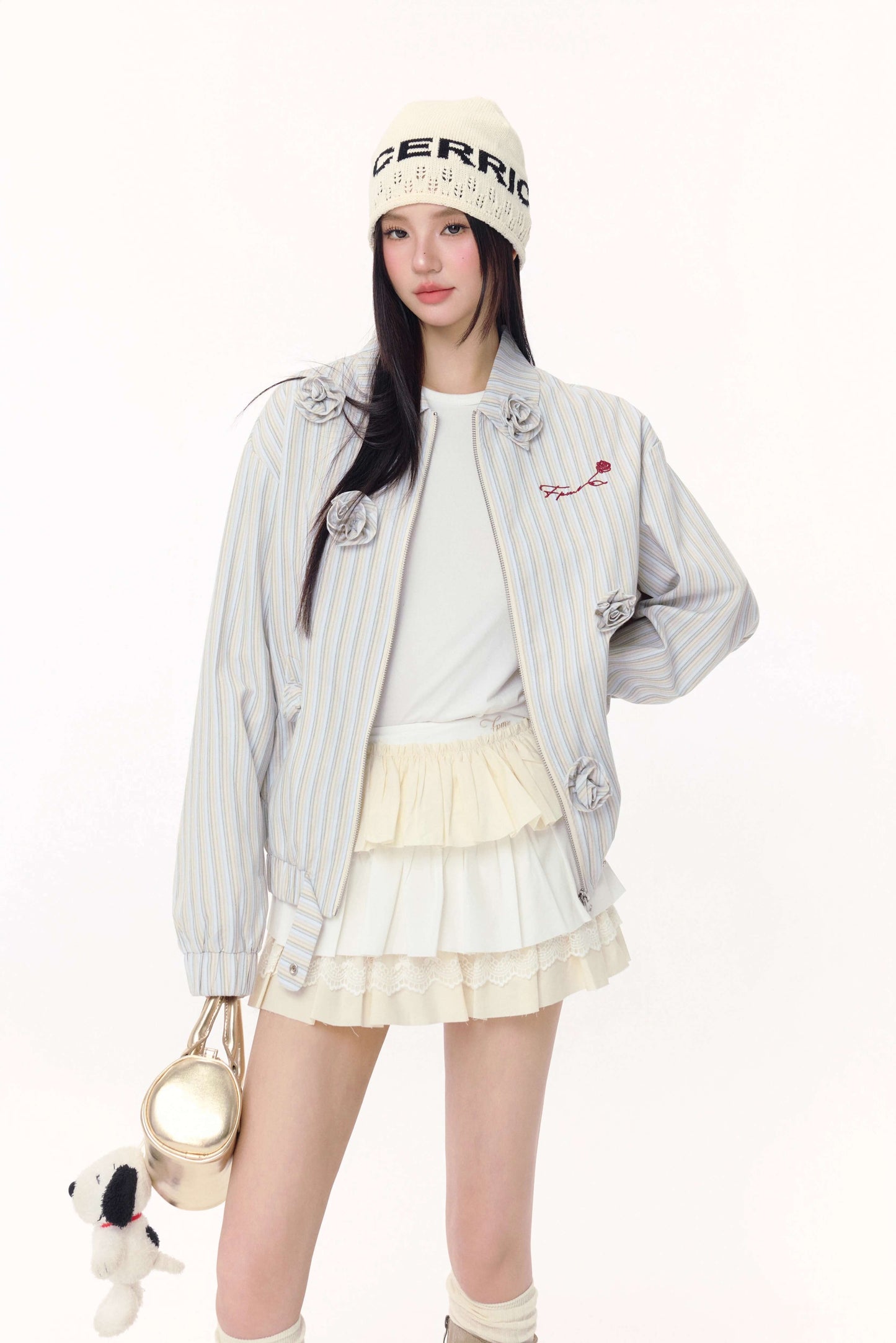 Rosette Petal  Stripe Blouson（全2色）