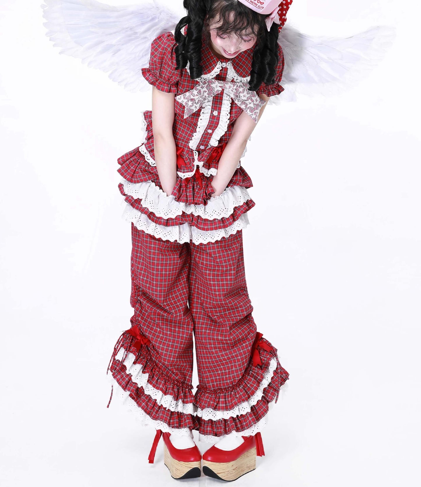 Candy Sweet Check Frill Pants