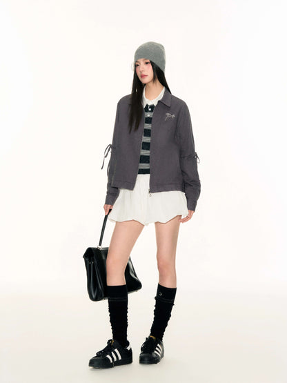 Fluffy Charm Ribbon Blouson（全2色）