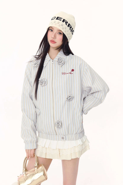 Rosette Petal  Stripe Blouson（全2色）