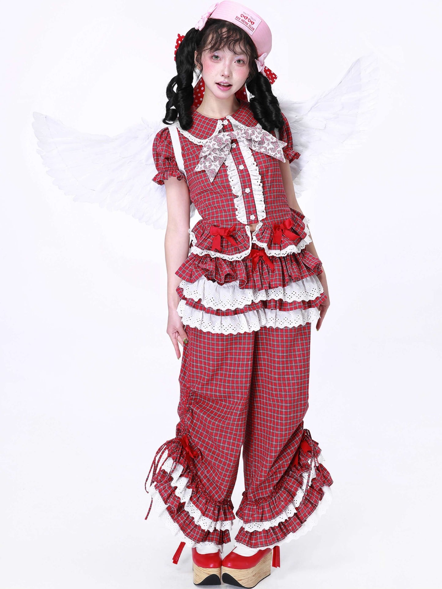 Candy Sweet Check Frill Pants