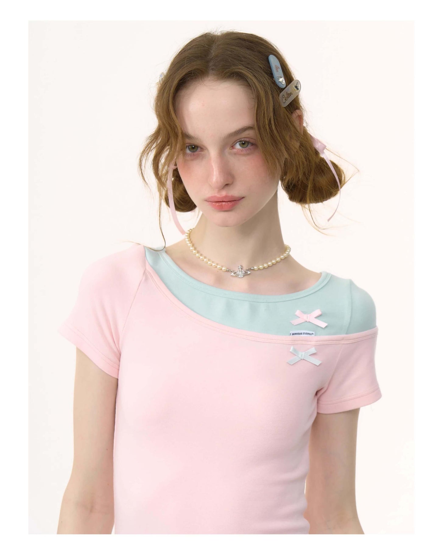 Bicolor Sweet Ribbon Tops