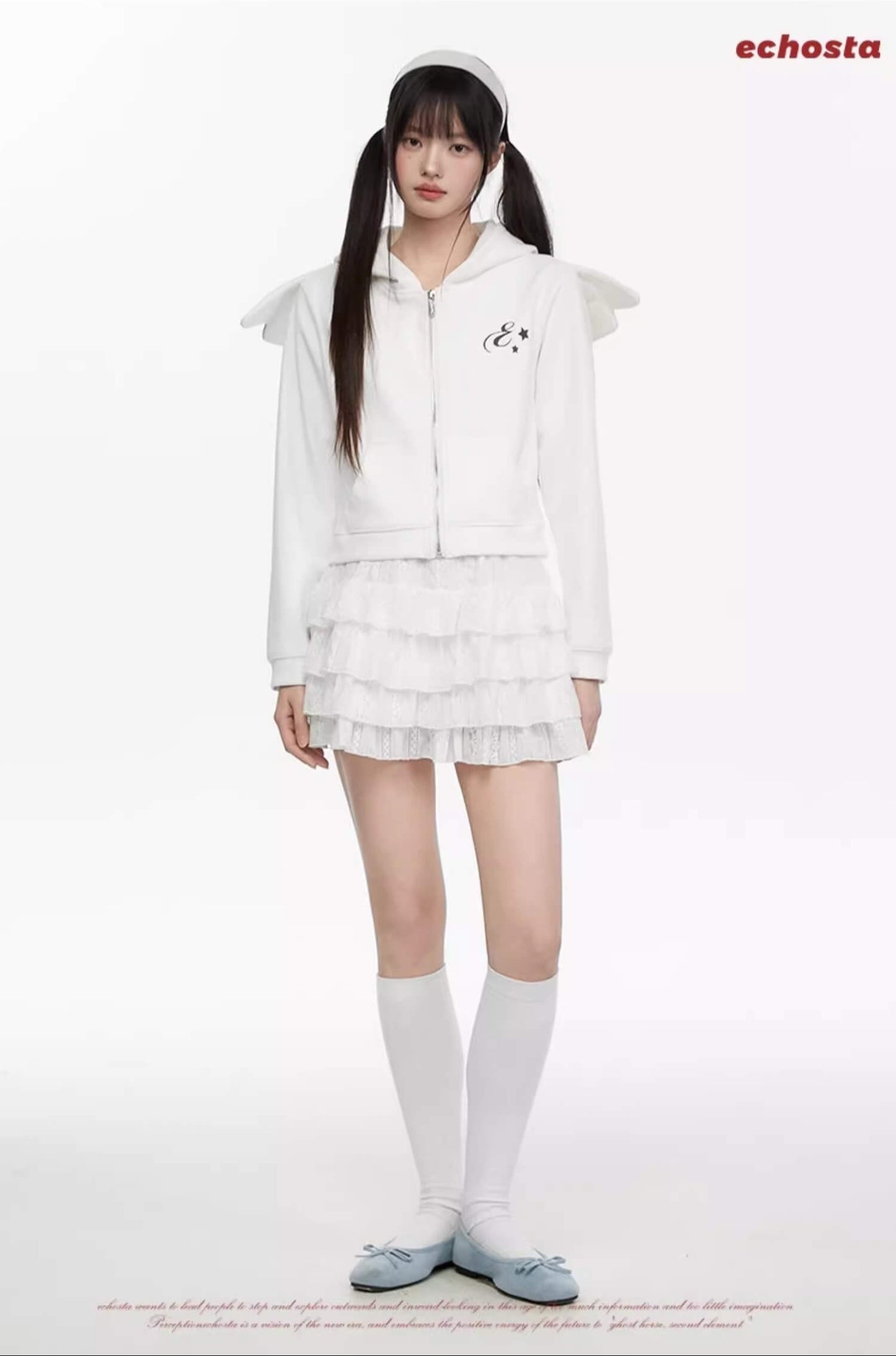 Angel Wing Zip Sweater Hoodie