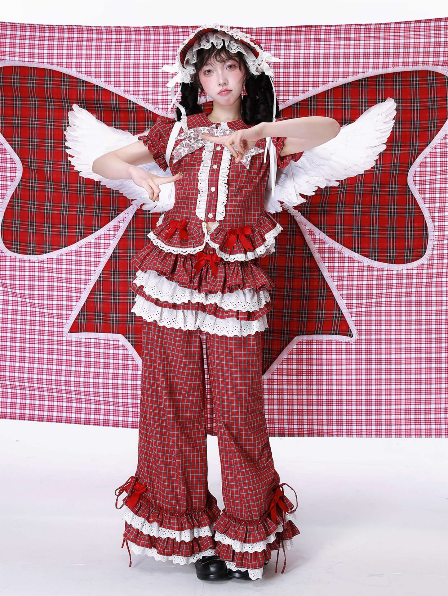 Candy Sweet Check Frill Pants