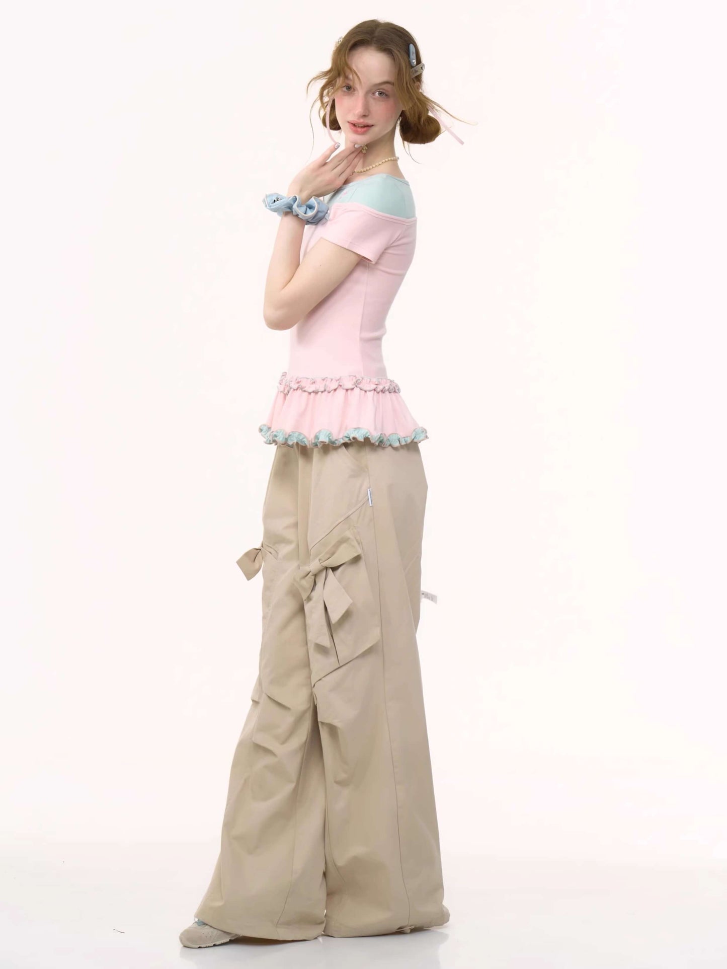 Bicolor Sweet Ribbon Tops