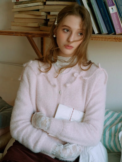 Fluffy Ribbon Bijou Cardigan