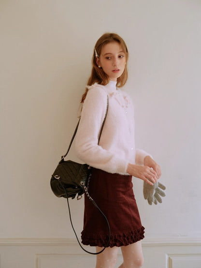 Fluffy Ribbon Bijou Cardigan