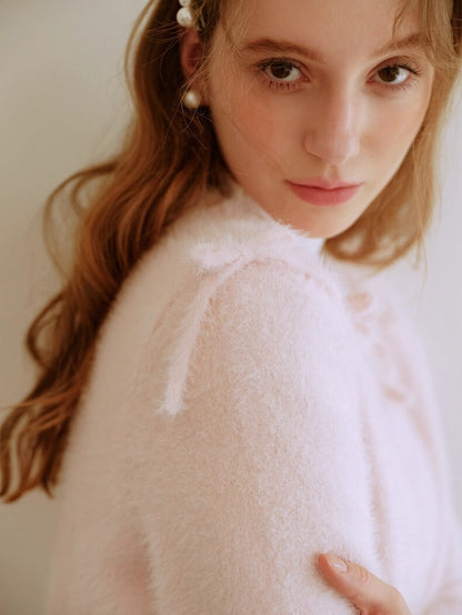 Fluffy Ribbon Bijou Cardigan