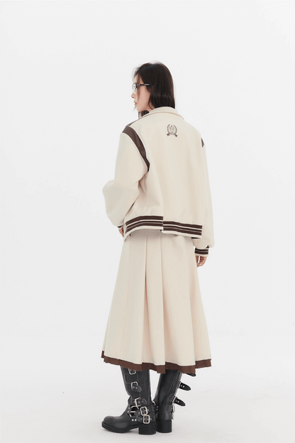 Twinkle Line Collar Sweet Skirt（全2色）
