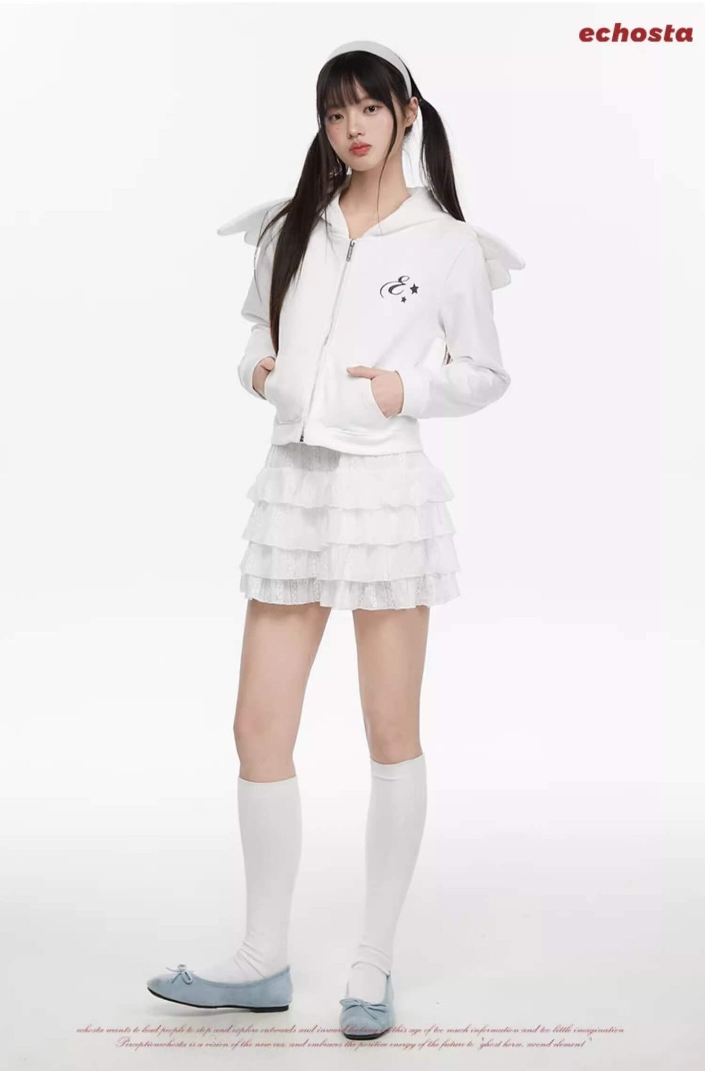 Angel Wing Zip Sweater Hoodie