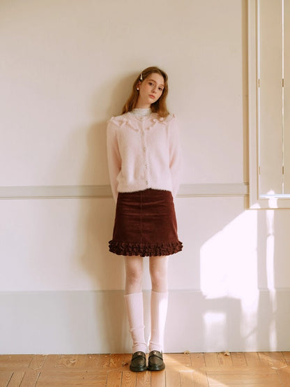 Fluffy Ribbon Bijou Cardigan
