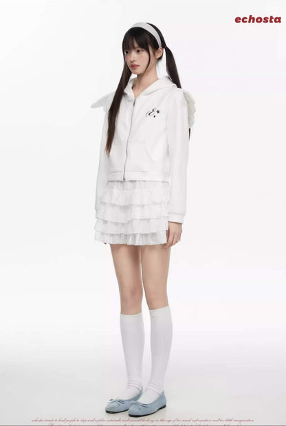 Angel Wing Zip Sweater Hoodie